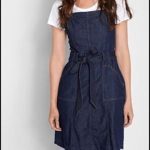 7 for all mankind denim belted dress